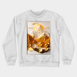 Paper quilling - Annapurna mountain range during golden hour Crewneck Sweatshirt